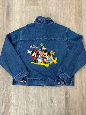 Disney Mickey Fab 5 Embroidered Denim Button Jacket - XL